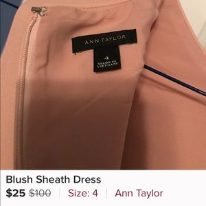 Ann Taylor blush sheath dress